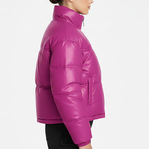 Veste d'hiver à capuche avec logo personnalisé imprimé 2025, streetwear, double fermeture éclair, épaisse, de qualité supérieure, couleur unie, vêtements d'hiver - Product Image 5