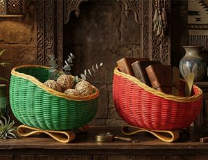 Cesta Artesanal con Diseño de Tren de Santa Claus - Product Image 4