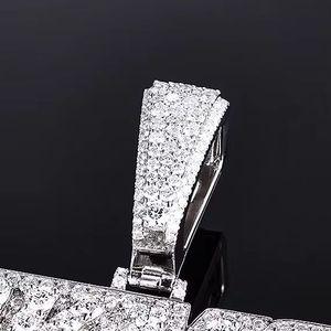 Custom 925 Sterling Silver VVS Moissanite Letter Pendant Round Brilliant Cut Bezel Set <b>Iced</b> <b>Out</b> <b>Chain</b> Jewelry - Product Image 3