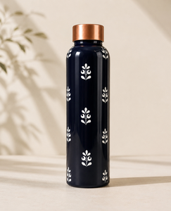 Handmade Enamelled <b>Copper</b> Water <b>Bottle</b> Pure <b>Copper</b> <b>Drinking</b> <b>Bottle</b> Ayurvedic <b>Copper</b> <b>Bottle</b> Designer Printed <b>Copper</b> <b>Bottle</b> - Product Image 1