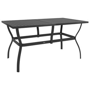 Ensemble de salle à manger anthracite avec table et chaises grises pour l'aménagement des jardins - Product Image 3