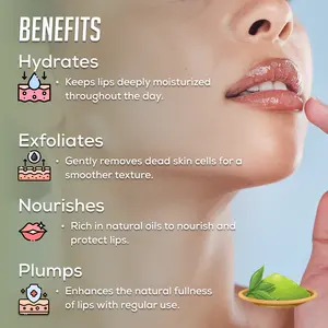 Sérum pour les lèvres infusé à l'huile de rose musquée, formule hydratante, anti-âge et réparatrice pour les lèvres sèches, gercées et craquelées, vente en gros, marque privée OEM - Product Image 3