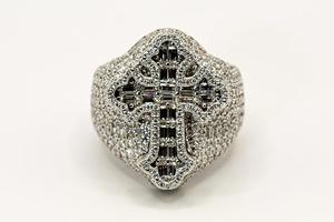 Impresionante Anillo Cruzado con Incrustaciones de Circonitas en Plata de Ley 925, Joyería Clásica de Moissanita para Regalo de Aniversario o Fiesta - Product Image 2