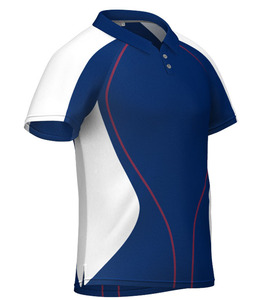 Chemises pour hommes personnalisées en tissu tricoté respirant à séchage rapide, brodé, 100% polyester, manches courtes, couleur rouge unie, à prix abordable - Product Image 3
