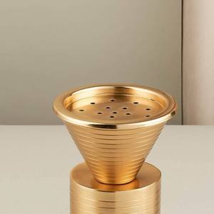 Metal Round Bakhoor <b>Incense</b> Burner with <b>Cone</b> Top Oud Burner Aromatherapy Home Fragrance Decor Export - Product Image 5