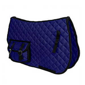 Tapis de selle matelassé en coton avec poche, personnalisable avec logo, confortable, polyvalent, pour l'équitation anglaise et le dressage, vente en gros, OEM - Product Image 6