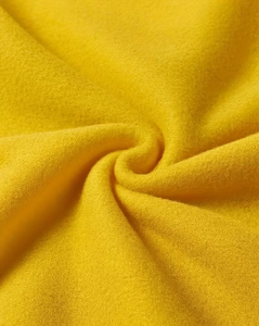 Women's Yellow Crew Neck Long Sleeve Solid Woven Polyester/Cotton Fleece Eco-Friendly Casual Winter Sweatshirt Front - Product Image 5