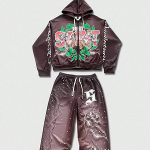 <strong>Classic</strong> Mens <strong>Tracksuit</strong> with Pull Over Hoodie and Jogger Pants Comfortable and Casual <strong>Tracksuit</strong> for Mens Daily Wear Cheap Price - Product Image 1