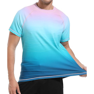 เสื้อยืดรัดรูปผู้ชาย แขนสั้น ป้องกันรังสียูวี แห้งเร็ว รับผลิตแบบ OEM - Product Image 5