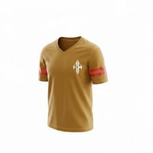 Camiseta de Fútbol Americano de Verano para Hombre de Alta Calidad, Cuello en V, 100% Poliéster, Talla Grande, Secado Rápido, Transpirable, Personalizable - Product Image 5