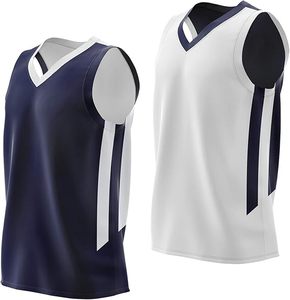 Camiseta deportiva sin mangas con cuello en V, color morado y blanco, de poliéster, ligera, atlética, para hombres y mujeres - Product Image 6