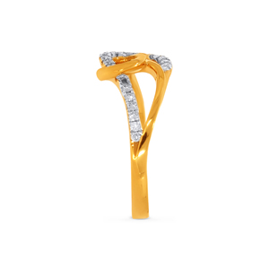 Bague de luxe en acier inoxydable plaqué or 18 carats avec nœud infini et diamants CZ pour femme, bijou de mode pour fiançailles et promesse - Product Image 4