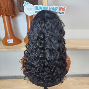 Perruque Lace Front Transparente Sans Colle 20 Pouces Cheveux Vierges Ondulés Profonds, Perruques Vietnamiennes pour Femmes - Product Image 4