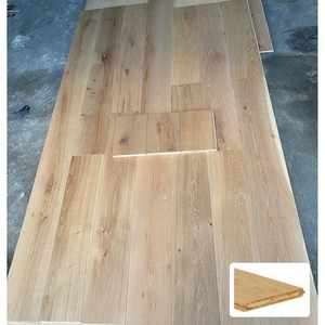Plancher en bois franc de chêne blanc de qualité AB, 3 couches, installation par clic, certifié CARB P2 - Product Image 1