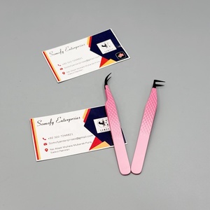 Pinzas para pestañas de acero inoxidable alemán, pinzas de precisión con agarre de diamante, herramientas para extensión de pestañas, pinzas profesionales para pestañas - Product Image 3