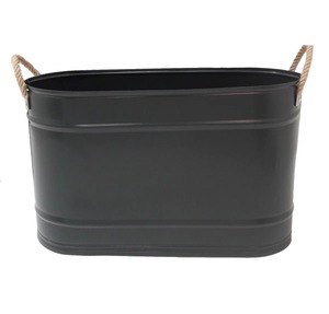 Maceta colgante con cadena para plantas de interior y exterior, diseño de cesta, estilo tejido marrón, patrón circular para flores y plantas verdes - Product Image 2