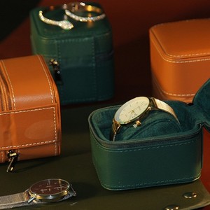 Boîte de rangement protectrice personnalisée avec fermeture à glissière, étui à montre en cuir PU pour poignet - Product Image 3