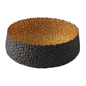 Luxury Premium Quality Metal Textured Bowl High Quality Tbale Top Food candy Bowl High Quality