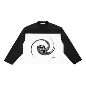 T-shirt long surdimensionné pour homme de haute qualité, écologique, 100% coton, avec logo personnalisé, manches longues - Product Image 5