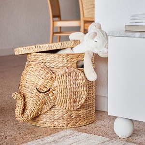 King Craft Viet Oval Seagrass <b>Storage</b> <b>Basket</b> for Children's <b>Toys</b> Eco-Friendly & Multifunction Design - Product Image 2