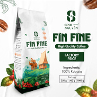 Paquete de 250g de Granos de Café Robusta, Tueste Medio Premium, 100% Robusta, Sabor Intenso, Agridulce, Suministro para Baristas, Vietnam