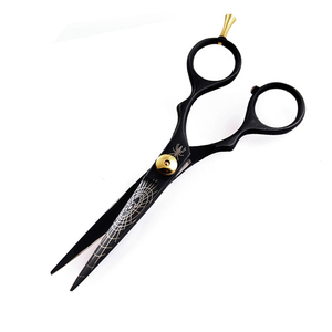 Ciseaux de coiffure en acier inoxydable allemand, lames droites et affûtées, pour usage domestique et professionnel en salon. - Product Image 2