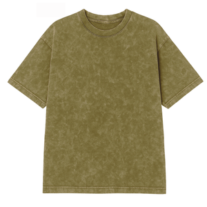 Men's Oversized <b>Tie</b>-Dye Cotton Short Sleeve O-Neck T-Shirt Casual Solid Color Jersey <b>Knitted</b> Regular Fit - Product Image 5