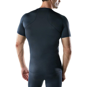 T-shirt de sport pour homme à manches courtes, compression, séchage rapide, respirant, entraînement sportif, spandex/polyester - Product Image 5
