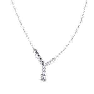 Collier REYES Exquis en or massif 14 carats avec moissanite certifiée GRA pour femme, idéal pour les mariages et les soirées, fabrication OEM ODM de bijoux. - Product Image 3