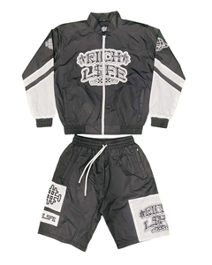 Conjunto de Sudadera con Capucha y Pantalones Cortos Impermeables de Nailon Personalizados 2 en 1, Diseño 2026, para Hombre, Invierno, Casual, Ligero, Venta al Por Mayor - Product Image 2
