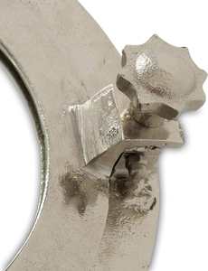 Nautical Porthole <b>Mirror</b> with Bullseye Frame Silver Aluminum Nickel Finished Hinged Glass <b>Door</b> Wall Mount Decor - Product Image 3