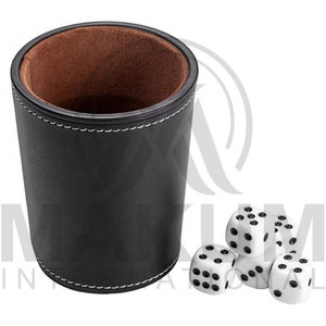 100% Genuine Leather <b>Dice</b> Cups Custom Logo Embossed - Product Image 2