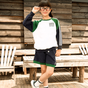 เสื้อสเวตเชิ้ตเด็ก CHAIHO HOUSE รุ่น Darius คอกลม แขนยาว สีขาว เขียว กรมท่า ลายปะติด ดีไซน์สำหรับฤดูใบไม้ร่วง/ฤดูหนาว ระบายอากาศได้ดี สไตล์ฝรั่งเศส - Product Image 2