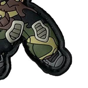 โรงงานผู้ผลิต รับผลิตแพทช์ซิลิโคนแบบกดร้อนสำหรับชุดยุทธวิธี แพทช์โลโก้ PVC นิ่ม ป้ายแพทช์ผลิตภัณฑ์ ป้ายยาง PVC - Product Image 3