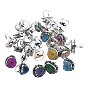 5-50 Pcs Solar <b>Quartz</b> <b>Ring</b> Wholesale Lot 925 Silver Plated Gemstone <b>Rings</b> for Women Statement Jewelry Mix Lot - Product Image 1
