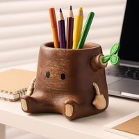 Magnifique porte-stylo en bois moderne de haute qualité, organisateur de bureau fait main, support de rangement multifonctionnel
