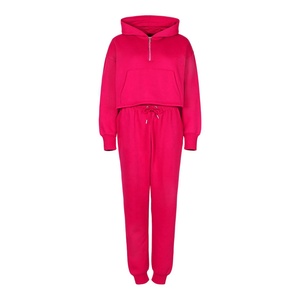2025 Fall 83% Cotton 17% Premium Quality Custom Tracksuit Two Piece Set Women Tracksuit 2021 Latest <b>Crop</b> Top Women Sweatsuit Set Tracksuits for Women <b>legging</b> hoodies sweatsuits - Product Image 5