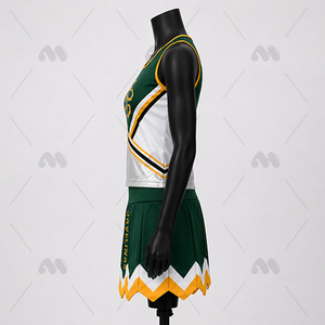 Uniforme de cheerleading personnalisé pour adolescents, robe sans manches en polyester avec jupe plissée, tenue de performance d'équipe - Product Image 5