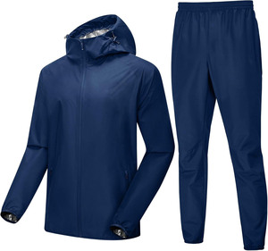 Traje de sauna personalizado para hombre con cremallera, traje deportivo para pérdida de peso, entrenamiento en el gimnasio, fitness, ejercicio, ropa deportiva para sudar, conjunto de alto rendimiento. - Product Image 2