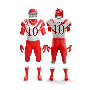 Vente en gros de maillots de football américain de haute qualité, ensemble sportif personnalisé avec impression du nom de l'équipe, 100% polyester, grandes tailles, OEM/ODM - Product Image 5