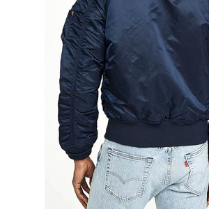 Chaqueta Bomber Negra para Hombre con Cremallera Roja, Casual, Cortavientos, Transpirable, con Calefacción, Relleno de Algodón y Poliéster, Cuello Alto, Corte Regular, para Invierno - Product Image 5