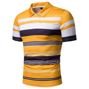 Customized Summer Lapel Solid Color <b>Polo</b> T-<b>Shirt</b> Customization Cotton Polyester Comfortable <b>Striped</b> Design <b>Polo</b> <b>Shirt</b> for Men - Product Image 6
