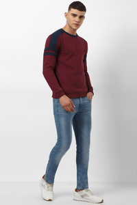 Camiseta de Moda para Hombre, Estilo Academia, Cuello Holgado con Costuras en los Hombros, Otoño Invierno - Product Image 3