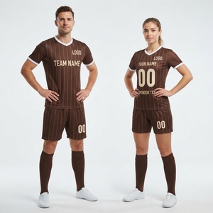 เสื้อฟุตบอลผ้าโพลีเอสเตอร์แบบใหม่ล่าสุด แฟชั่นขายส่ง ลายพิมพ์ดิจิทัลสำหรับทีม - Product Image 2