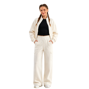 Conjunto de Sudadera y Pantalones Deportivos de Forro Polar para Mujer, Corte Holgado, Marca Privada, Moda Casual, Fabricante y Proveedor de Ropa al por Mayor - Product Image 4