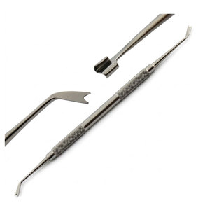 Instrument professionnel en acier inoxydable pour la pose de ligatures orthodontiques, à double extrémité, pour la pose de brackets et le pliage de fils, certifié CE - Product Image 1