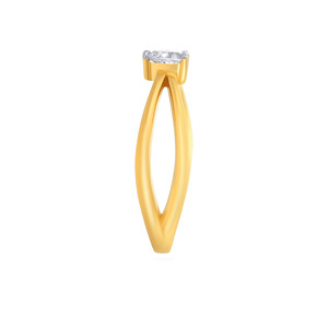 Bague de fiançailles personnalisée en or jaune avec diamant de laboratoire taille cœur 0,32 ct, fournisseur en gros - Product Image 3
