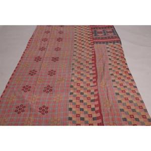 Lavinas Vintage Printed Floral Kantha Quilt Handmade Eco-Friendly Cotton Washable <b>Throw</b> <b>Indian</b> Boho Reversible All-Season - Product Image 3