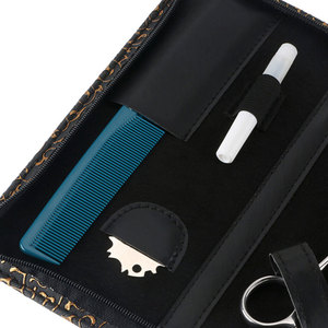 Wholesale Professional Sharp Stainless Steel <b>Barber</b> Scissor <b>Set</b> Black Razor Hair Thinning Shears Hair Cutting Salon Kit for - Product Image 6
