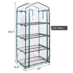 Mini Invernadero Portátil con 4 Estantes, Estructura de Acero Galvanizado para Uso en Interiores, Exteriores y Patios Traseros - Product Image 2